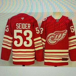 Moritz Seider Red Stitched Jersey💖